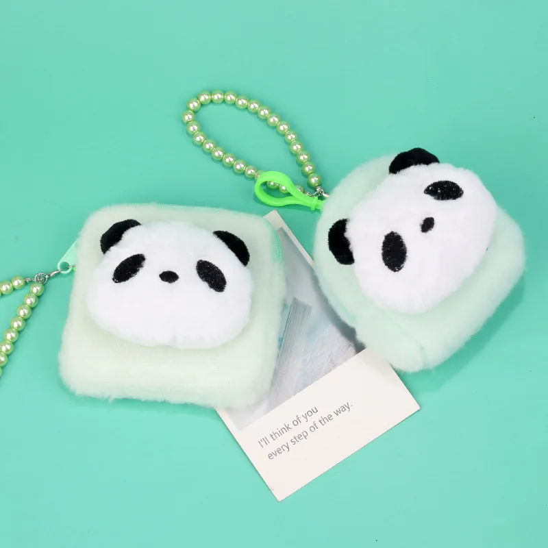 Cute Cartoon Plush Panda Coin Purse  Key Earphone Bag Card Bag Children's Coin Pouch Kids Cute Purse Cute Wallet Bag Pendant