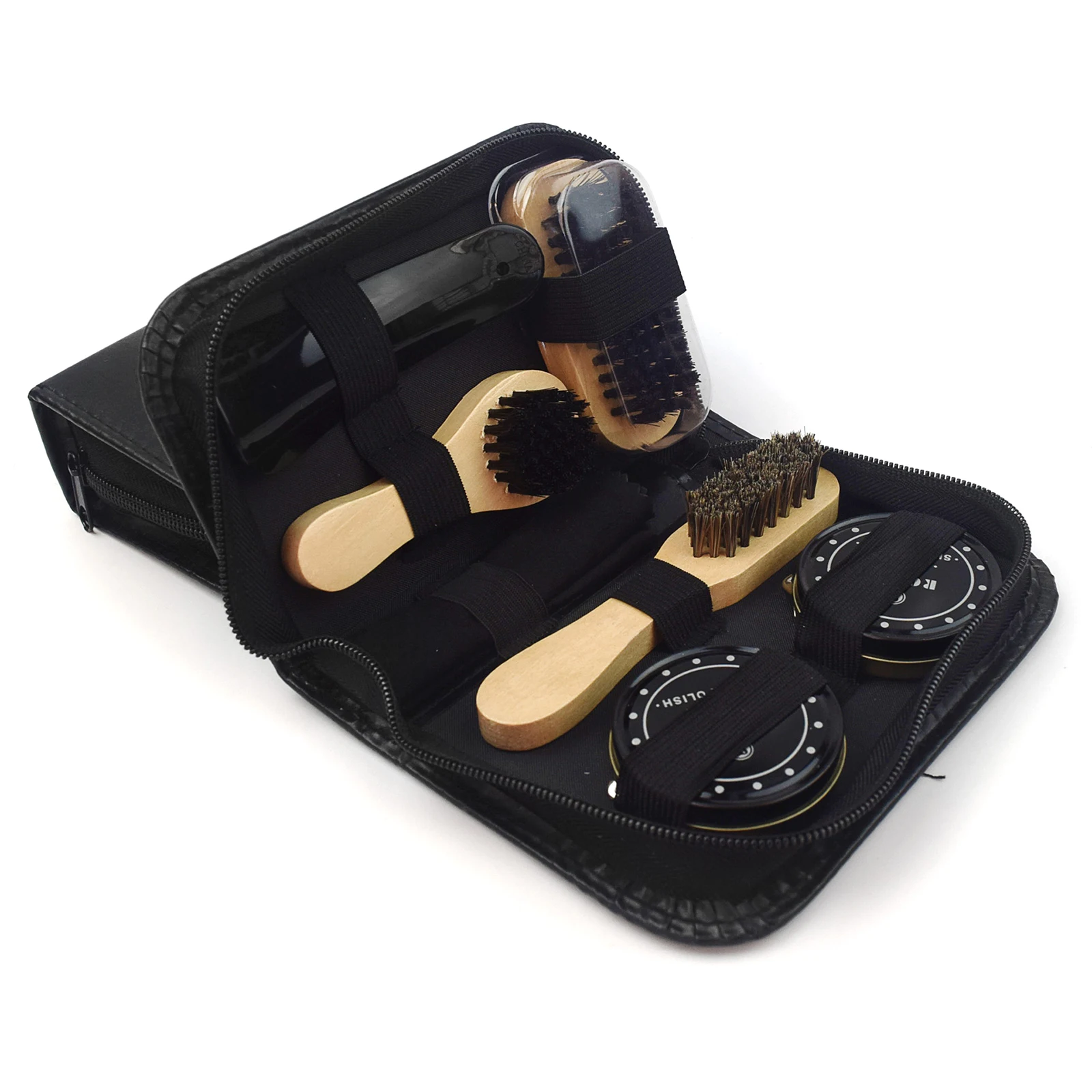 Shoe Care Kit Travel Shoes Shine Brush Polish Kit  Conditioning Cream Polish Set Ultimate Leather Polising Experience