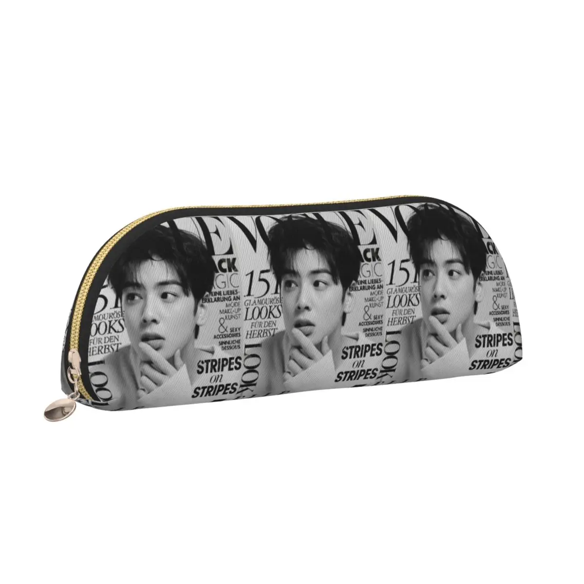 مقلمة Cha EunWoo Kpop Astro وحامل أقلام وحامل أدوات مكتبية للتخزين وحقيبة أقلام رصاص ذات سعة كبيرة لمدرسة الأولاد والبنات