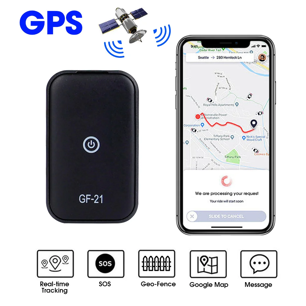 GF-21 09 07 GPS Tracker Car Bike Bicycle Tracking Positioner Magnetic Vehicle Trackers Pets Children Real Time Anti-lost Locator