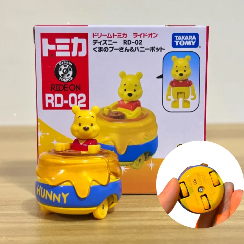 

TOMY Alloy Toy Car Display Model 02 Winnie The Pooh Bear Vehicle Collectible Non-Radio Controlled Car Train Track Set