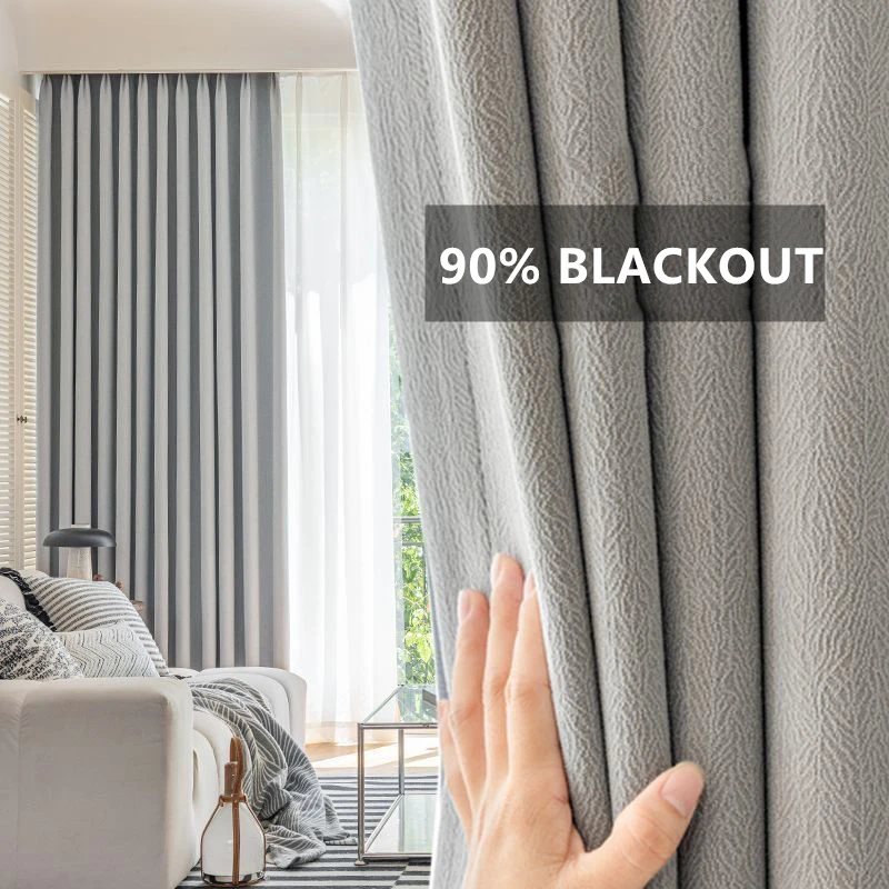 310cm Height 270cm Custom Made Extra Long 90% Blackout Curtain for Window Living Room Bedroom Jacquard Curtain