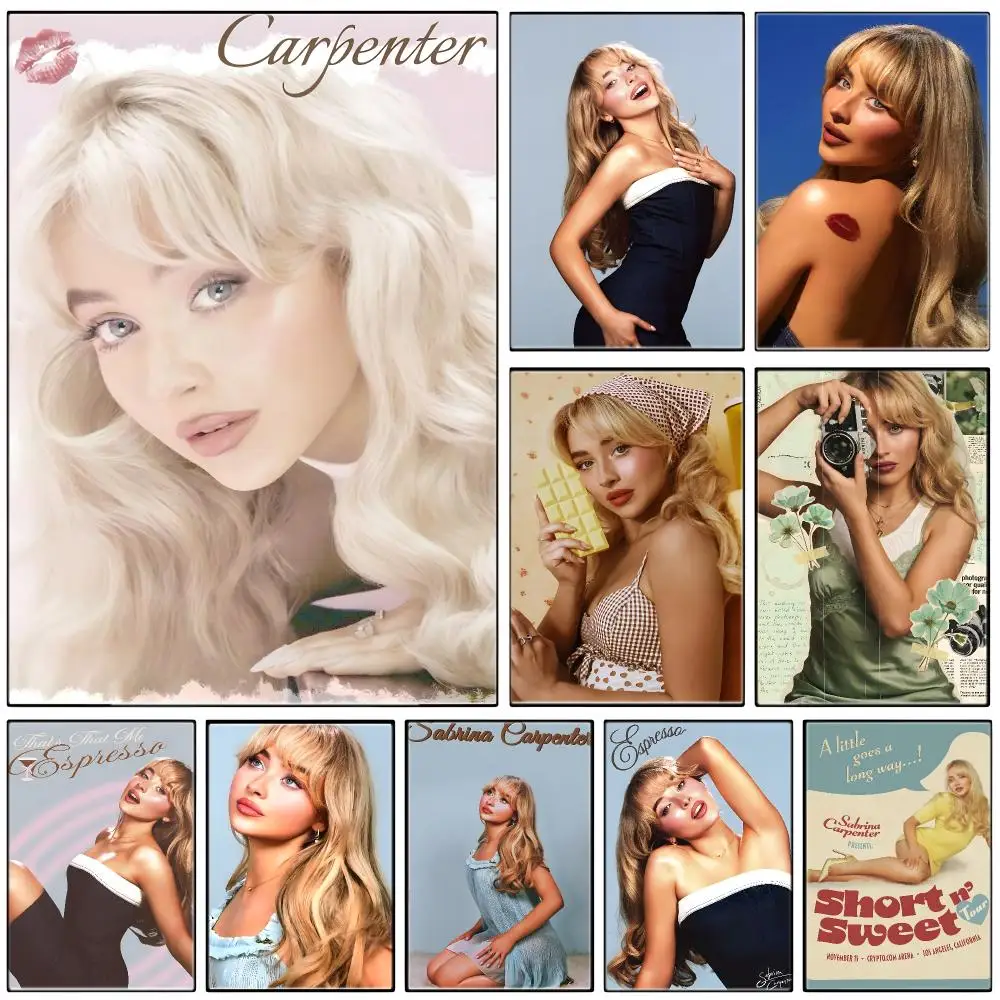 singer S-Sabrina CarpenterS Poster  Self-adhesive Art Waterproof Paper Sticker Coffee House Bar Room Wall Decor