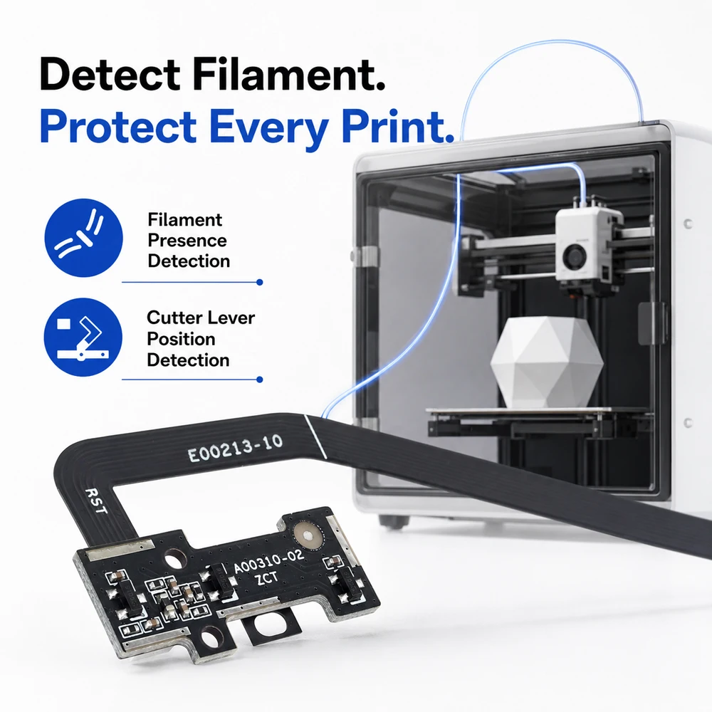 Extruder Filament Sensor for Bambu Lab H2S 3D Printer Filament Detection Sensor Cable Replacement Parts