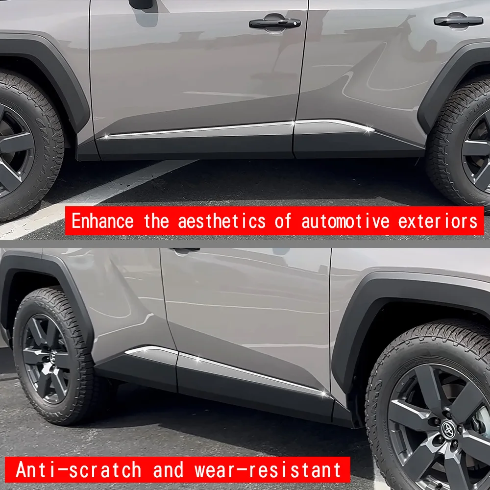 

Для Toyota RAV4 2026-2027: Хромированные накладки из АБС-пластика для кузова, внешние аксессуары, защитный комплект от царапин, стайлинг автомобиля