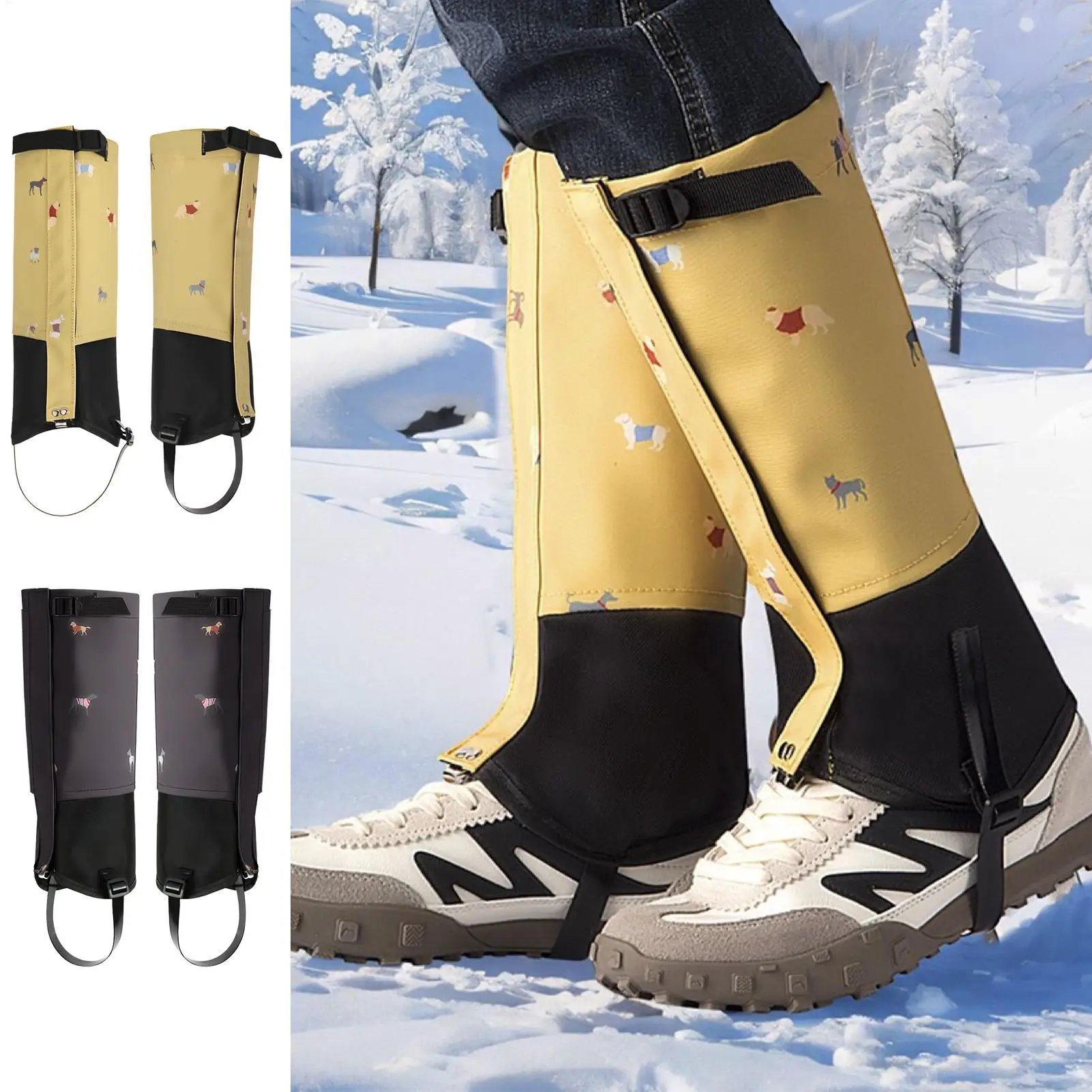 

Adjustable Children Leg Gaiters Non-Slip Hiking Snow Protectors For Boys Girls Youth Climbing Snowshoeing Cycling Winter Outdoor