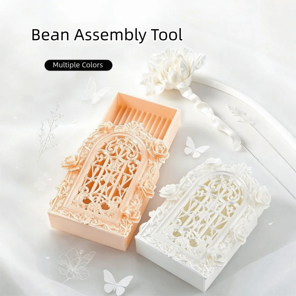Vintage Fuse Beads Tools Set Embossed Rose Gothic Perler Bead Helper Tool Kit Reusable Portable Bead Tweezers Pen Kit