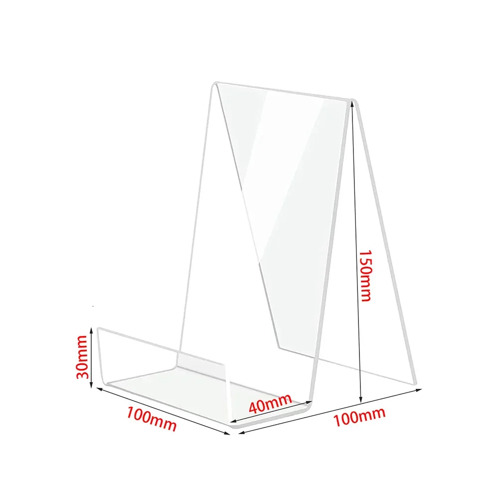 Book Display Stand Transparent Acrylic Book Handle Desktop Bookshelf Vertical Book Transparent Display Stand