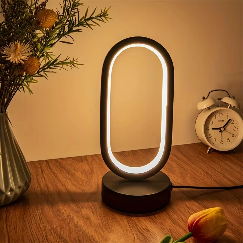 Xiaomi Mijia U-shaped Led Night Light Three-color Dimming Bedroom Bedside Decorative Ring Lamp for Living Room Desktop Lighting