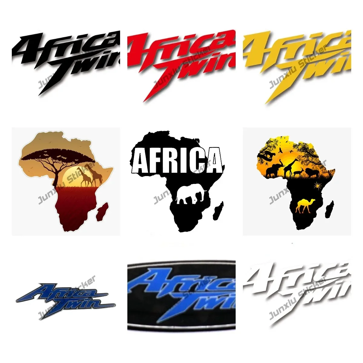 

Africa Map Landscape Vinyl Decal Africa Sunset Animals Cartoon Sticker Car Waterproof Car Decal Car Styling JDM Deco Meterial KK