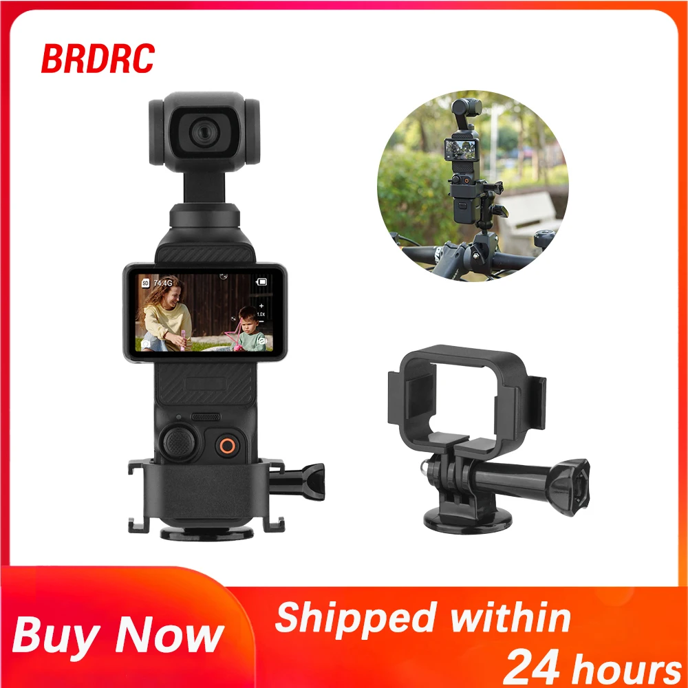 

BRDRC Extension Frame Adapter for DJI Osmo Pocket 3 Camera Bike Holder/Backpack Clip/Selfie Stick Expansion Mount Bracket