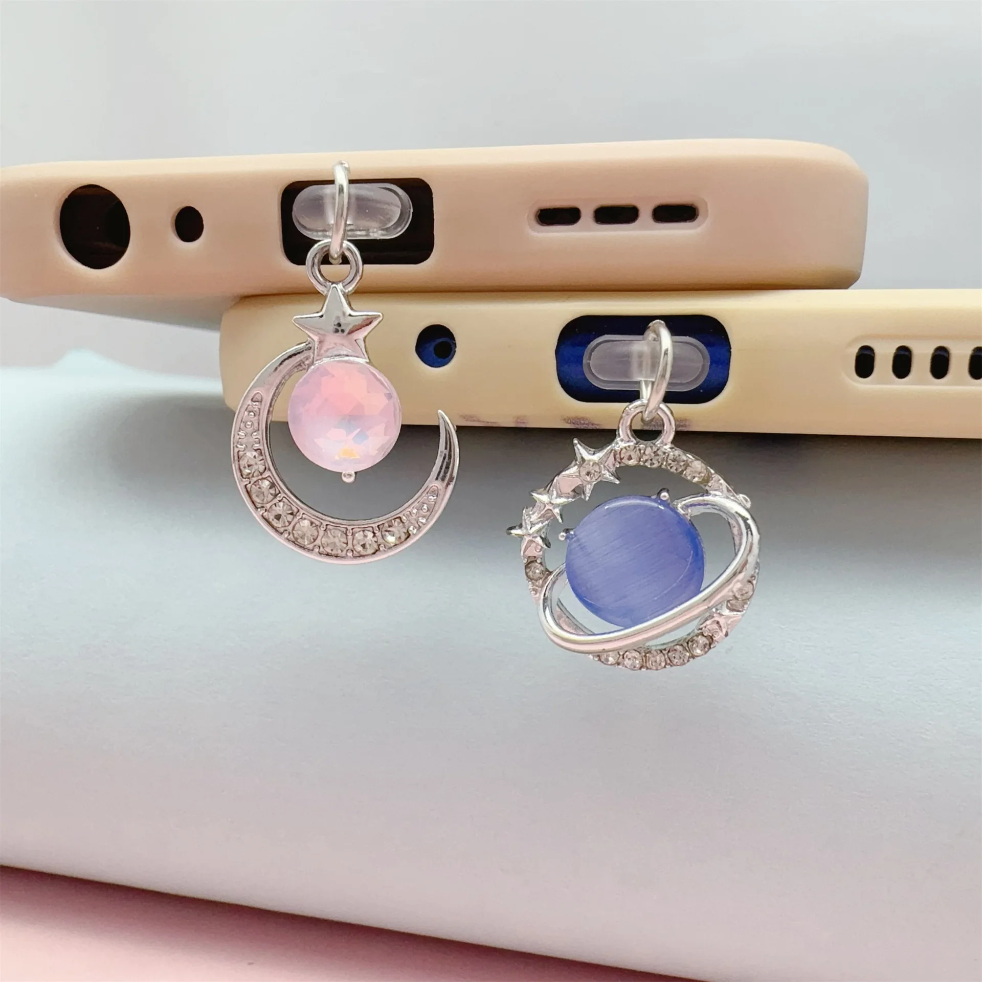 

Пылезащитная заглушка для телефона в форме звезды, подвесной аксессуар, украшение для IPhone, Samsung Type-C, подвеска с пылезащитной заглушкой