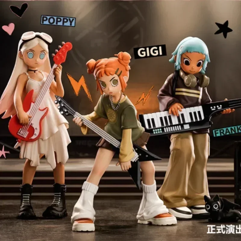 Blind Box Anime Figure Toys  Peach Riot Figure Resie Up Series Gigi Poppy Frankie Model Decoration Collectible Girls Figurine