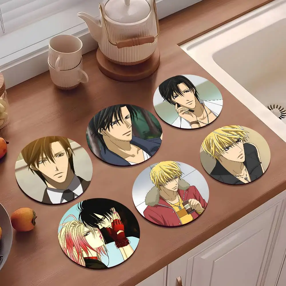 1pc Anime Skip Beat Wooden Coaster Colour Printing Cup Mat Home Desk Decoration Gifts