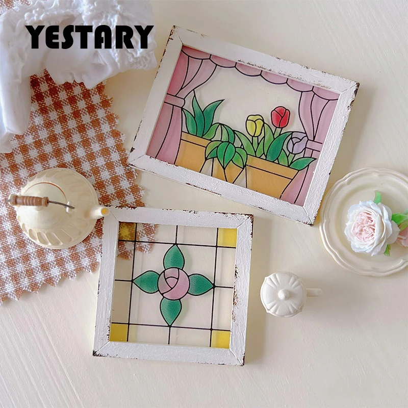 

YESTARY BJD Dollhouse Window For 1/6 1/12 Blythe Ob11Dollhouse Accessories Flower Window DIY Material Kit Miniature Items Toys