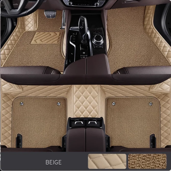

5D Custom Car Floor Mats For Ford Mustang Auto Carpets Double Layer Coche Accessories Liners Blanket