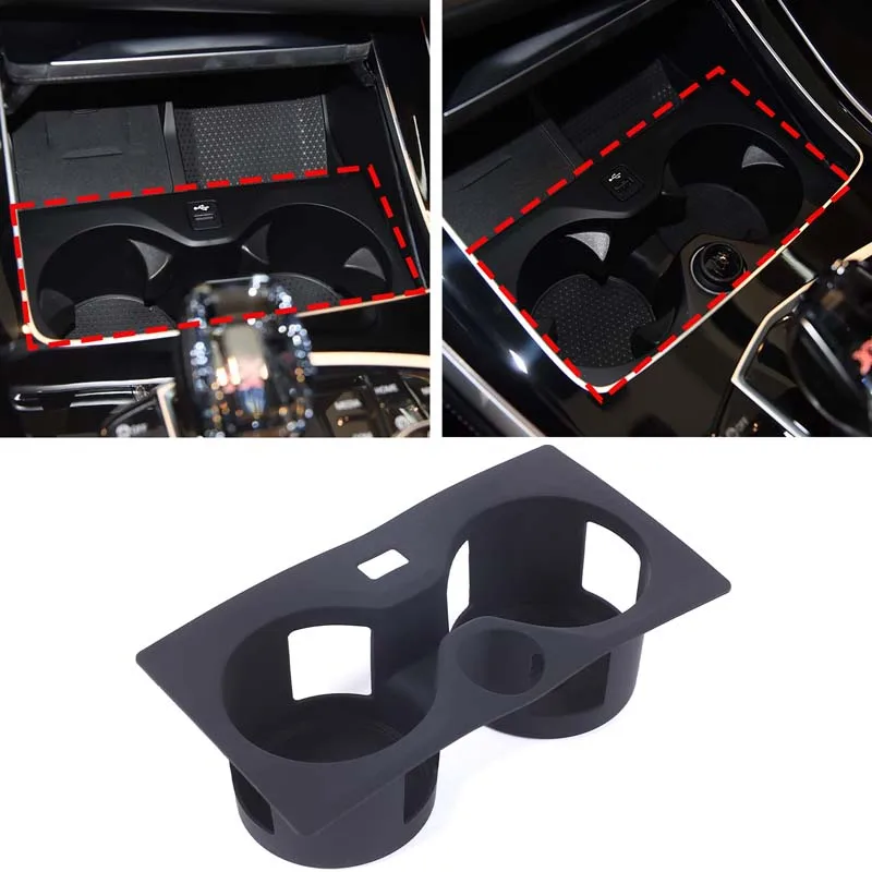 Anti Slip Cup Holder Insert Liner TPE Noise Reduction Drink Holder Inner Cushion Interior Car Accessory For BMW X5 G05 2019-2023