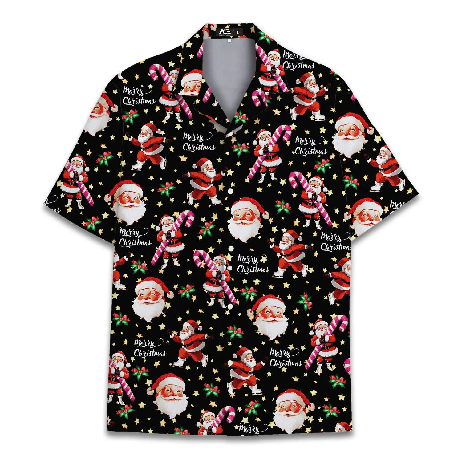 Funny Santa Hawaiian Shirts For Men Xmas Funny Christmas Shirts Mens Hawaiian Shirts Short Sleeve Button Down Shirt Men Gifts