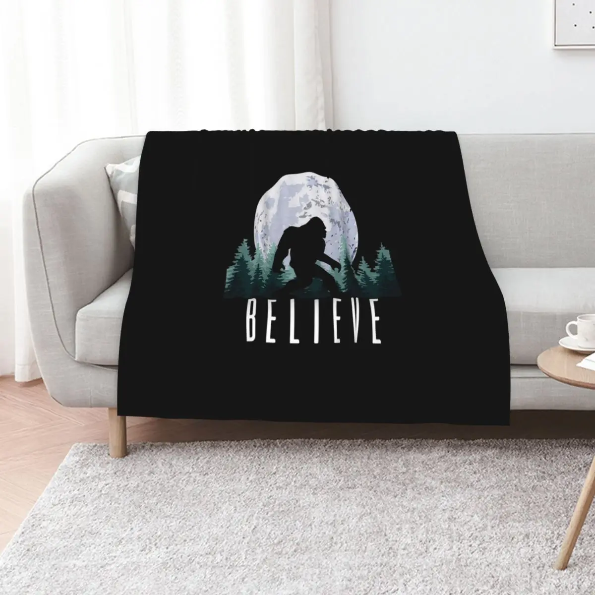 Bigfoot Believe | Sasquatch Throw Blanket Sofa Luxury Thicken Luxury Designer Beach Thins Bed linens Blankets