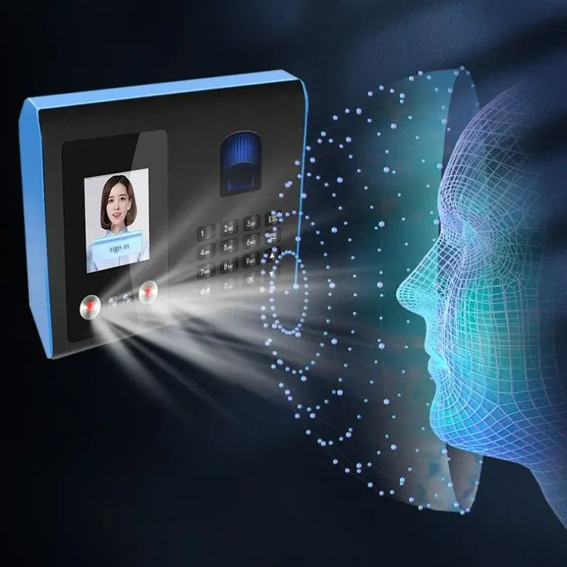 Máquina infravermelha de atendimento com reconhecimento facial FA01 para funcionários, suporte para impressão digital e senha digital, desbloqueio de sinal no dispositivo