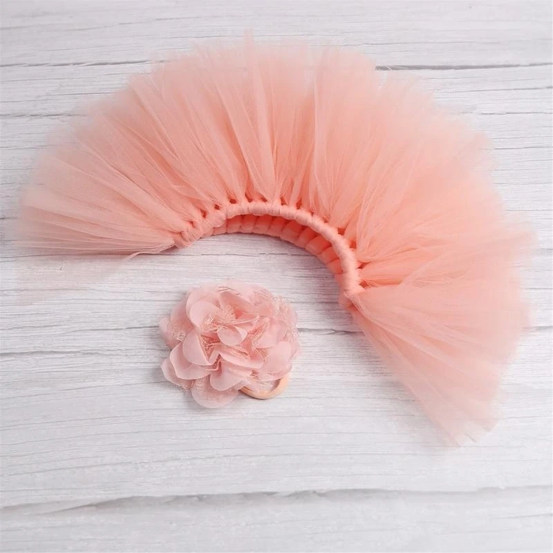 Tutu Skirt Matching Headband Photography Props for First Parties and Photoshoots 425F