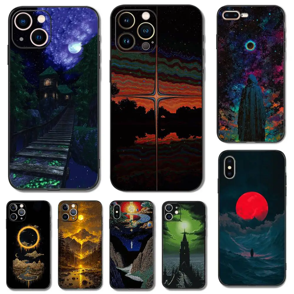 

Cosmic Wanderer Phone Case For iPhone 16,15,14,13,12,11,Pro,X,XS,Max,XR,Plus,Mini Soft Silicone Black Shockproof TPU