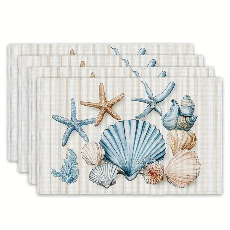 Kanagawa Wave Print Placemats,Anti Scratch Pad,Decor Mats for Sushi Bar,Japan Style Home Dining Table