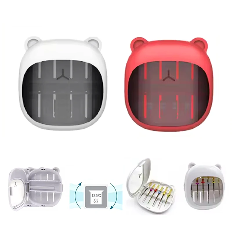 

Cartoon Bear Shape Dental Endo Files Management Boxes Sterilization Containers Box Dentistry Sterilizer Case Dental Tray