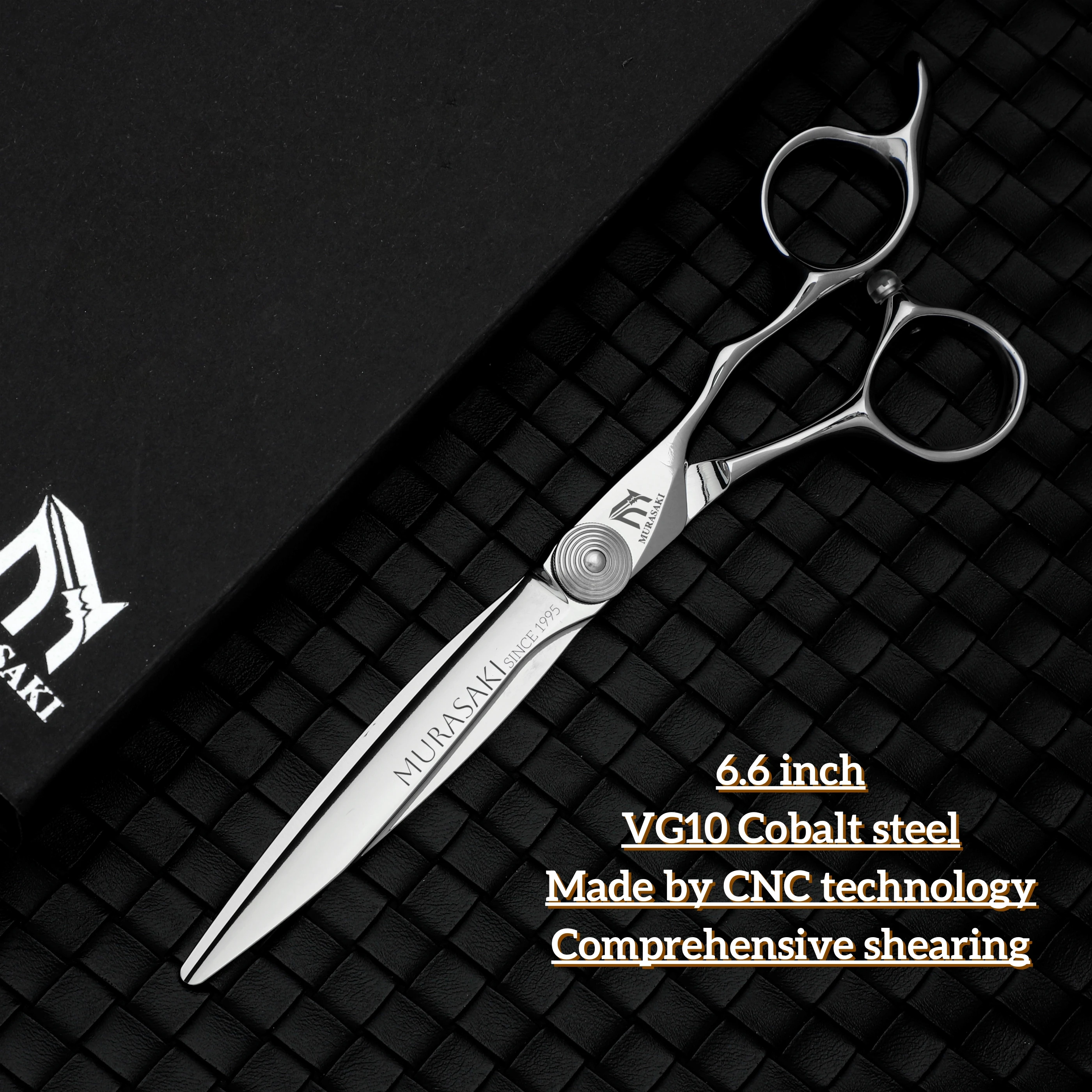 MURASAKI Professionelle Haarschere, spezielles Blindloch-Design, hergestellt aus japanischem VG10-Stahl, 6,3 Zoll mit ergonomisch geformtem Griff – Detail 20