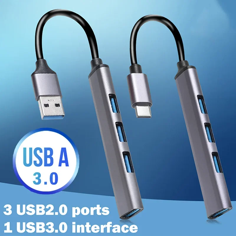 

Конвертер USB3.0 типа C 4 в 1, компьютерные аксессуары, многофункциональный док-разветвитель, адаптер, игровой USB-концентратор, вилка док-станции