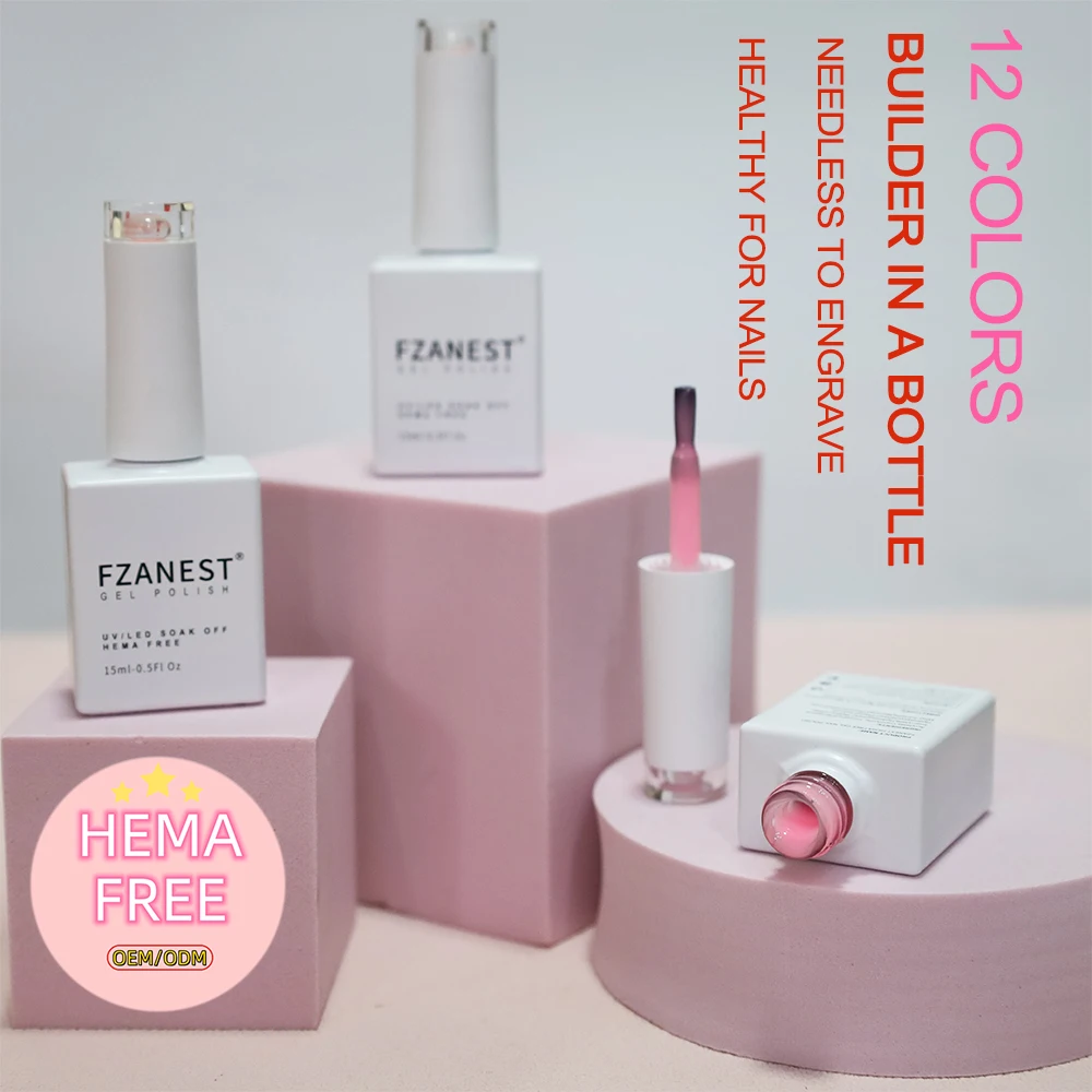 FZANEST-Gel constructor Hema Free en una botella, esmalte de uñas, Biab Builder, Gel duro, Gel de extensión, Gel fortalecedor de uñas en una botella