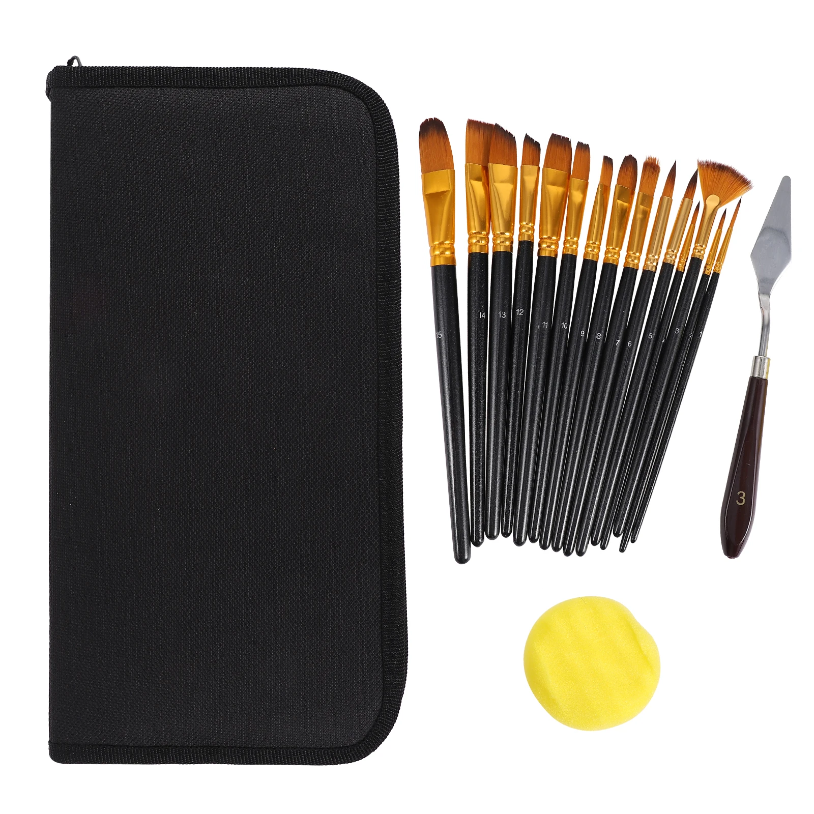 

Wooden Paintbrush Set for Watercolor Oil Acrylic Painting Child Brushes Different Sizes Artists Gift Beginner Friendly