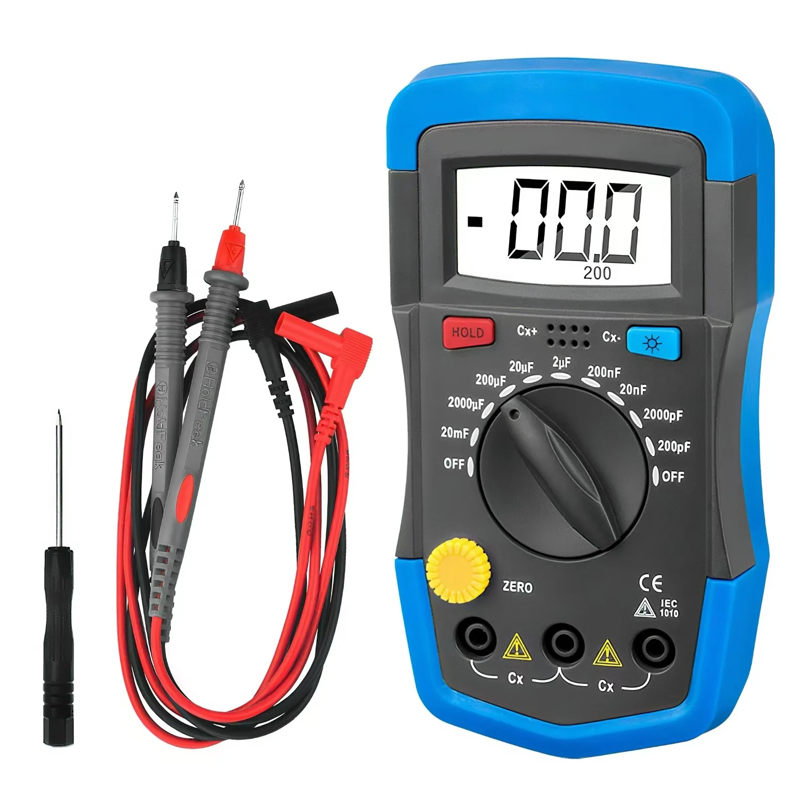 

HP-36D Digital Multimeter Capacitance Meter 200pF-20mF Meter Capacitor Handheld Multimeter Tester with Multi Testers Manual