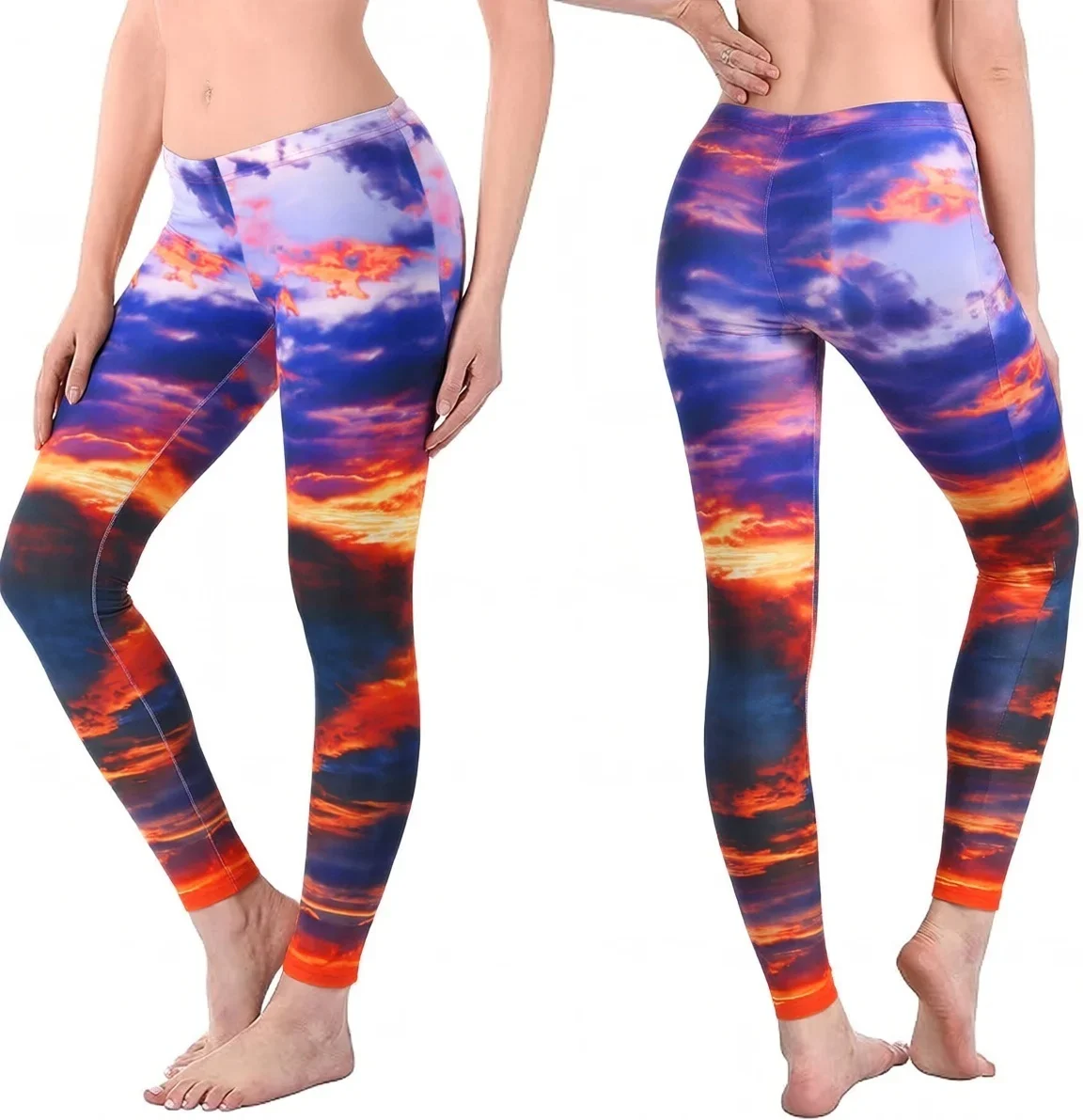 Women 3D Printed Leggings Tummy Control Leggings for Sports Running Gym Fitness Workout Yoga Pants Full Length
