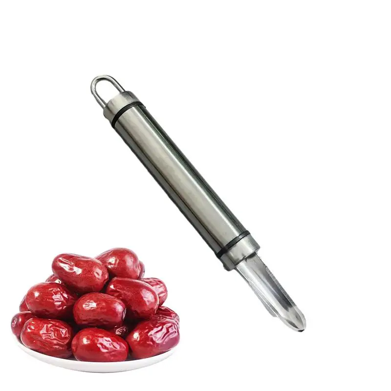 Stainless Steel Fruit Corer Manual Fruit Jujube Corer Easy To Use Lychee Core Remover Longan Cherry Core Remover kitchen Tool