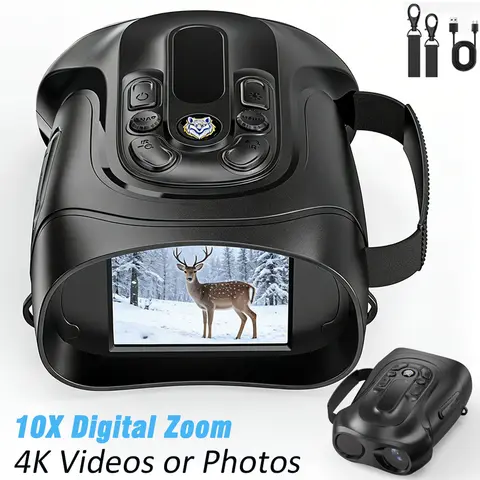 Night Vision Binoculars 7Level Infrared 10X Digital Zoom 800 Meters Darkness Vision Night Goggle 2.8inch Screen for Camping