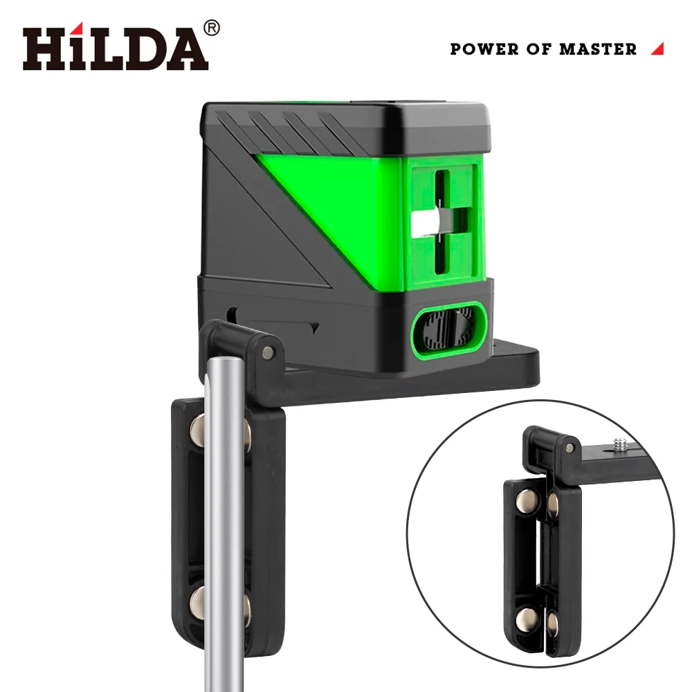 Uchwyt ścienny HILDA Mini Laser Level, regulowany 180° ° Do poziomic laserowych z gwintem 1/4\