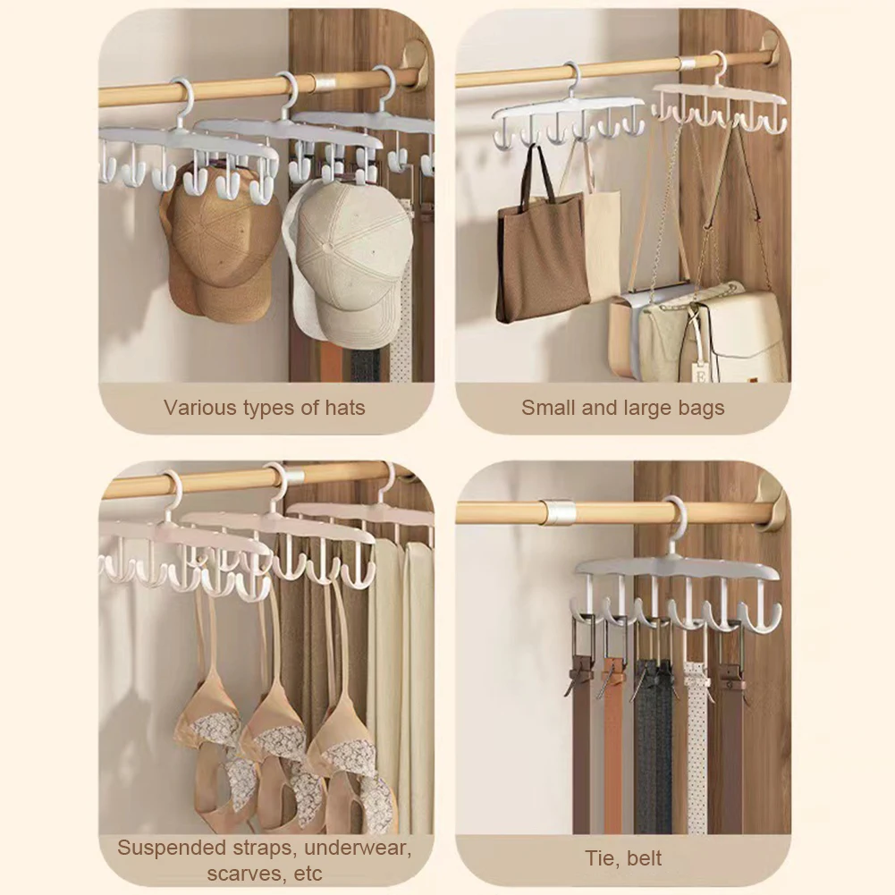 

Innovative Clothing Accessory Hangers Rotatable Hooks Coat Hangers For Bags Hats Coat Vest