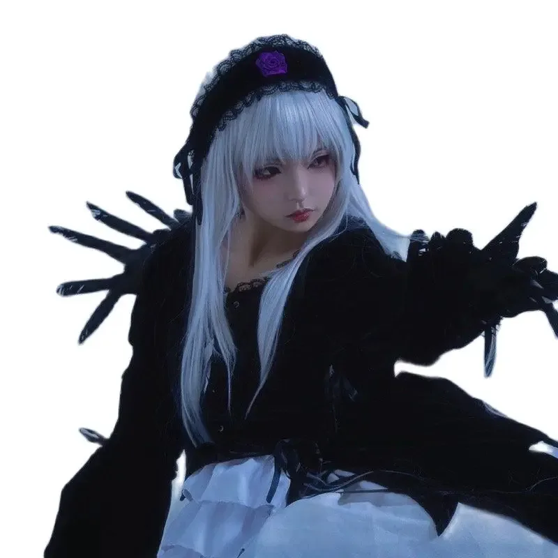 2025 yiyi Rozen Maiden Suigintou Wig silver Long hair Mercury Lampe Cosplay
