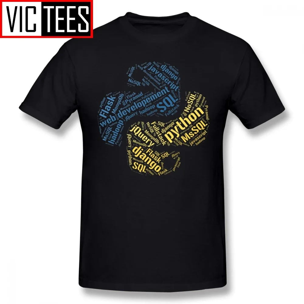 Mens Developer T Shirts Python Programmer T Shirts T-Shirt Basic Tee Shirt Plus size  Male Tshirt