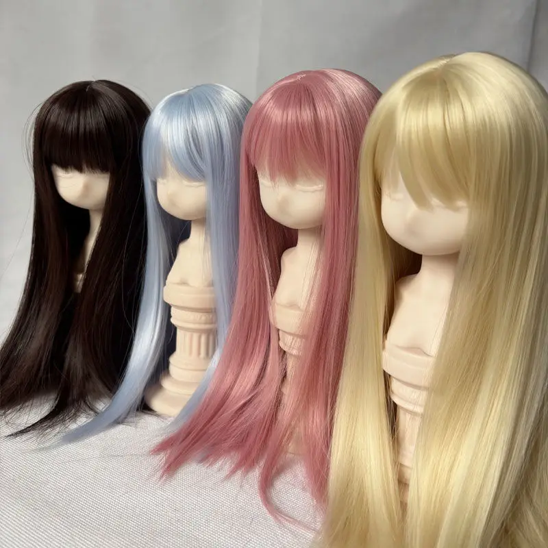 วิกผมตุ๊กตา 1/3 1/4 1/6 สำหรับตุ๊กตา BJD ขนาด 60/45/30 ซม. ผมยาวตรง มีหน้าม้า ของเล่นแต่งตัว ของเล่นบ้านตุ๊กตา อุปกรณ์เสริมตุ๊กตา (ไม่รวมตุ๊กตา)