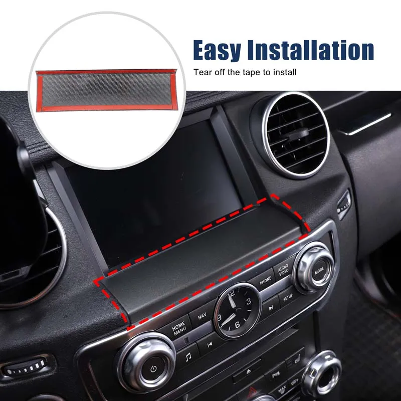 

Набор из 1 предмета из настоящего углеродного волокна для Land Rover Discovery 4 LR4 2010-2016 гг., автомобильный руль, навигация, декоративные автомобильные аксессуары