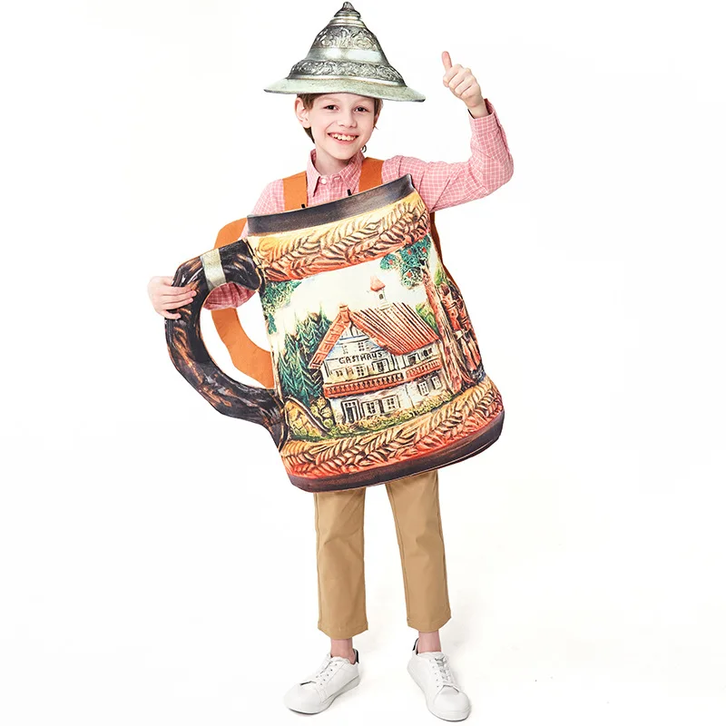 

Kids Germany Oktoberfest Carnival Party Cosplay Adult Beer Stein Costume