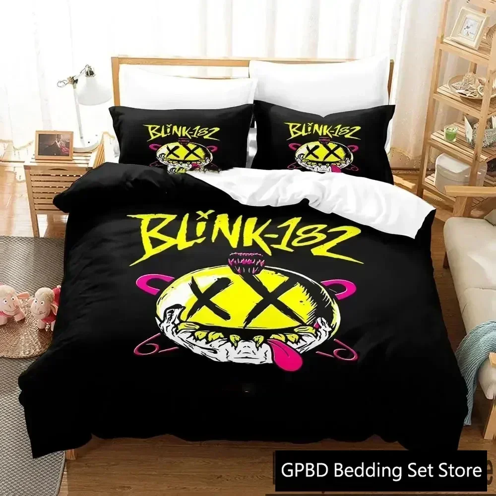 3D Print Blink-182 Bedding Set 3D Printed Suitable for Bedroom Duvet Cover Set With Pillowcases Kids Home Textile