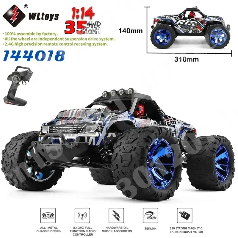 

Wltoys 144018 RC Car 4WD 1:14 2.4G High Speed Remote Control Car With LED Light Off-Road Vehicle Toy Gifts For Kids