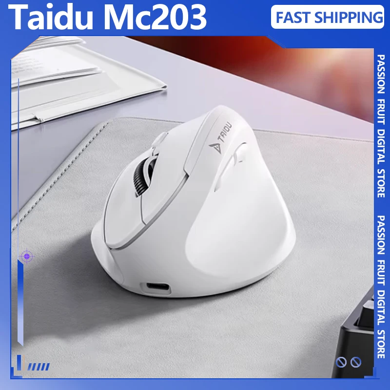 

Беспроводная Bluetooth-мышь Taidu Mc203 с 3 режимами, эргономичная, легкая, с сенсором Paw3311, для киберспорта и игр на ПК, настраиваемый аксессуар, подарок