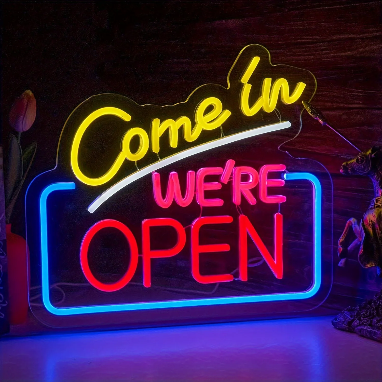 

Open Welcome Neon Sign Led Lights Business Room Decoration Storefront Window Glass Door Shop Store Bar Salon Restaurant USB Lamp