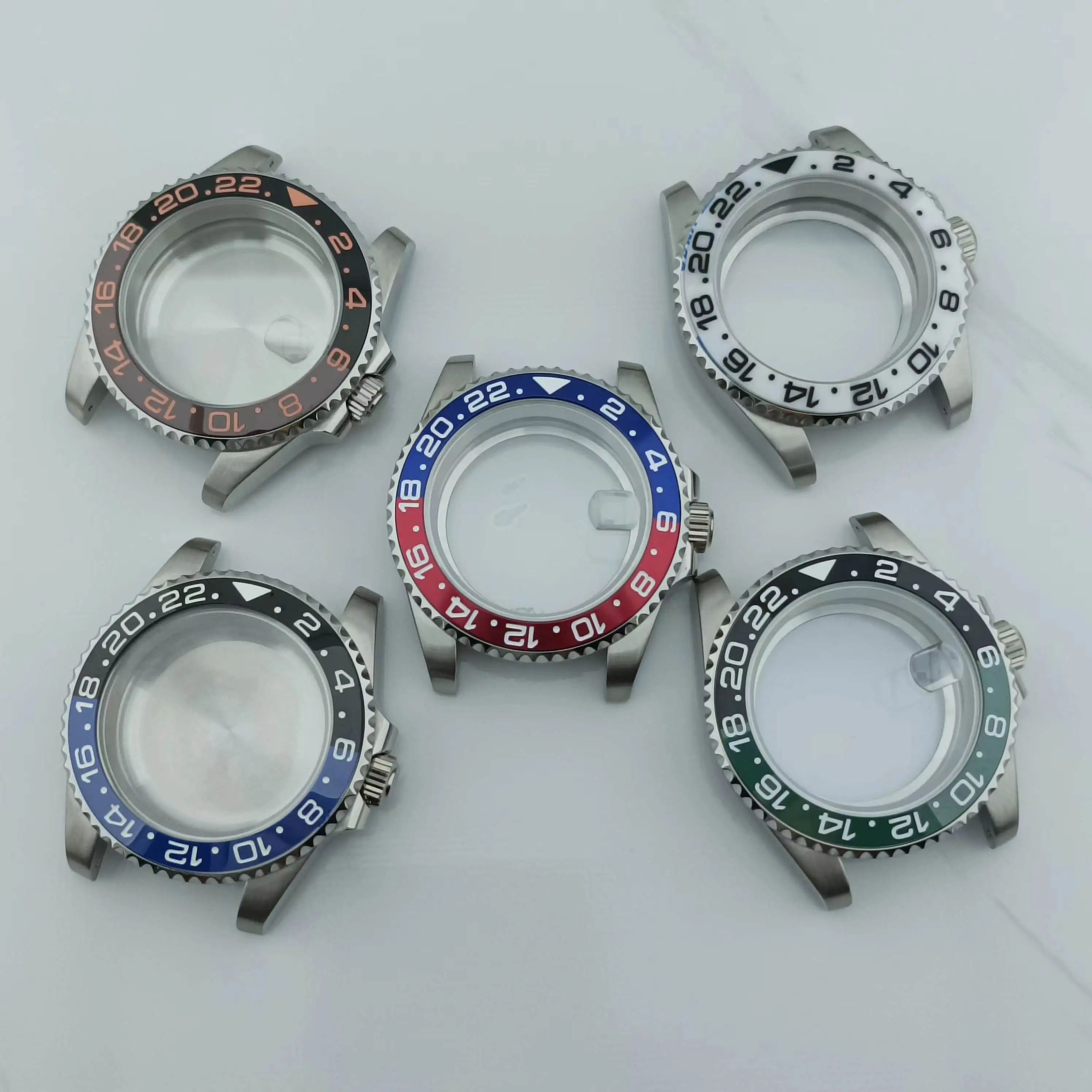 

NH35 Case 40mm Silver Watch Case Sapphire Glass for NH35 NH36 movement 28.5mm dial