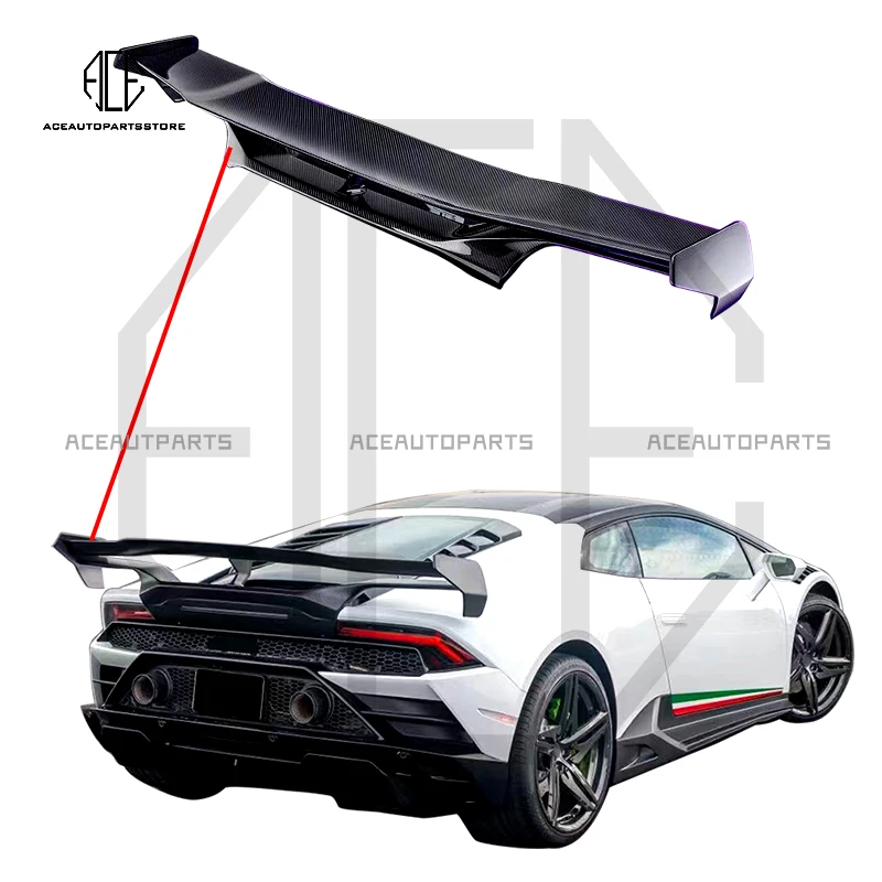 

For Lamborghini Huracan Evo Rwd LP580 LP610 Carbon Fiber Rear Wing Spoiler Rear Spoiler Body Kit V Style GT 2014-up