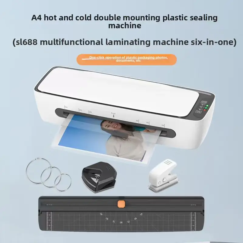 SL688Intelligent Laminator Hot and Cold Lamination Dual Mode Six Functions Integrated Multi-size Compatible for OfficeandHomeUse